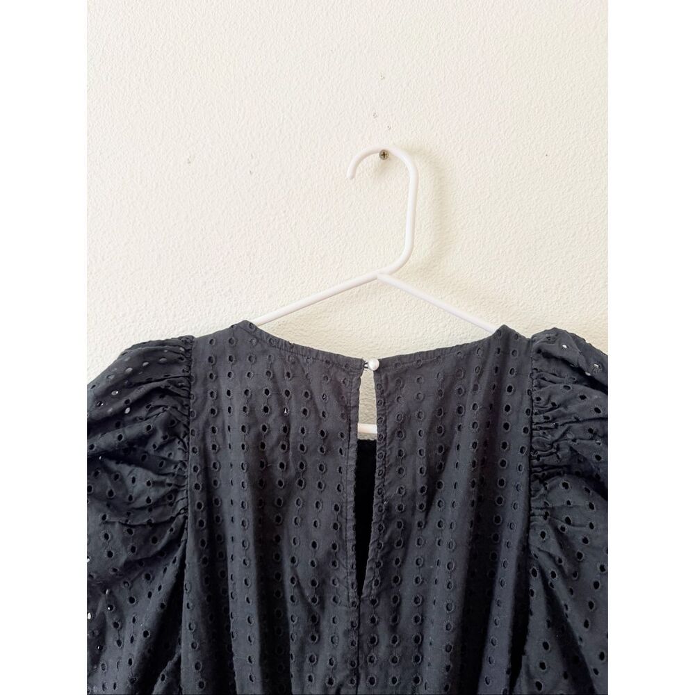 A New Day black cotton eyelet midi dress size XS - Picture 5 of 5